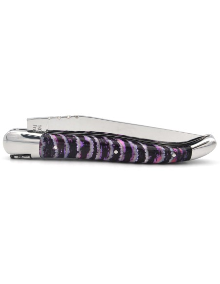 Laguiole mit Geografische Angabe, 12cm Griff aus violettem Mammutmolar