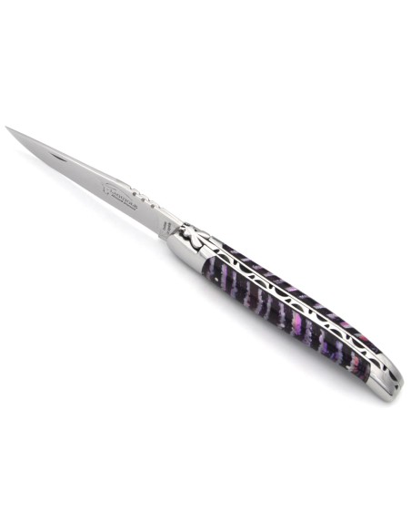 Laguiole with Geographical Indication, 12cm purple mammoth molar handle