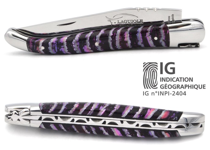 Laguiole indication géographique en molaire de mammouth violette