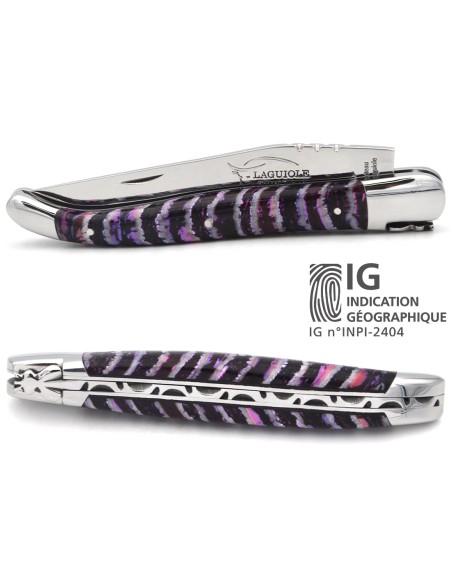 Laguiole indication géographique en molaire de mammouth violette