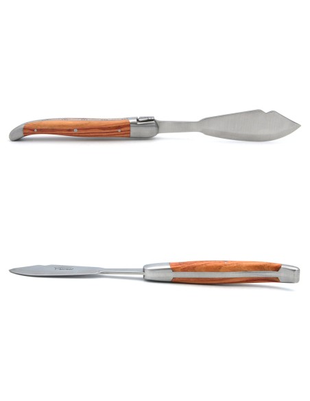 Laguiole fish knives, wide rosewood handles and matt finish