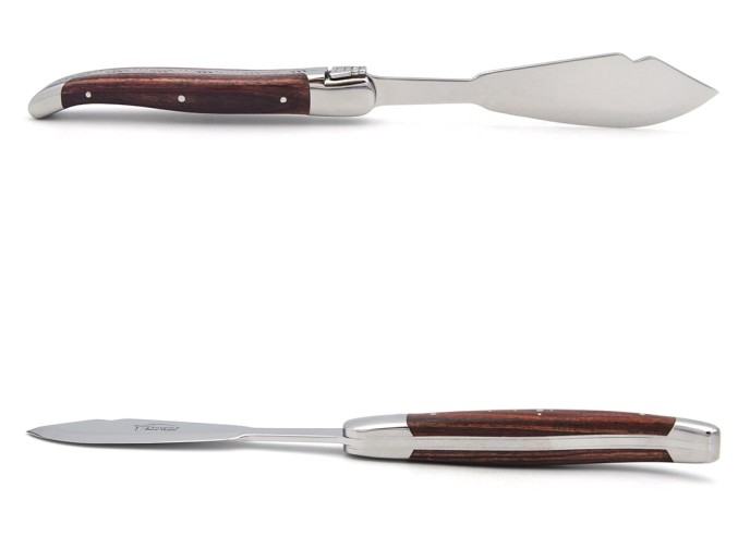 Laguiole Fischmesser, breiterer Griff aus Veilchenholz