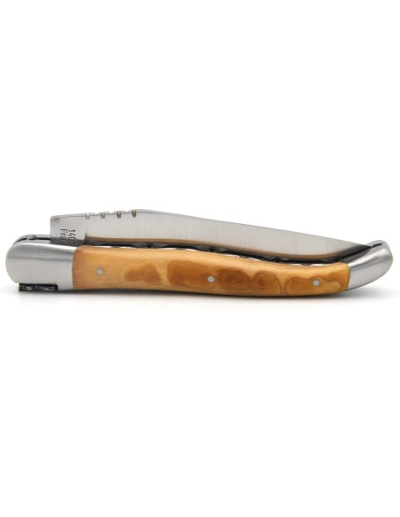 Laguiole mit Label GA, 12 cm Griff aus Olivenholz, Doppelplatinen