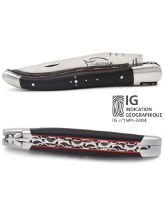 Laguiole GA, 12 cm Honrspitze & rot Vulkanfiber, Doppelplatinen