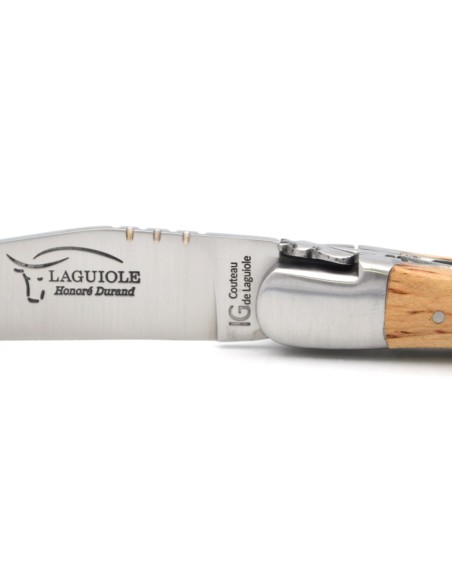 Laguiole mit Label GA, 12 cm Griff aus Birkenholz, Doppelplatinen