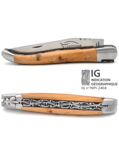 Laguiole GA, Wacholderholz & schwarze Vulkanfiber, Doppelplatinen