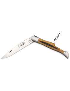 Laguiole GA, 12 cm Griff aus Aubrac-Buchenholz mit Korkenzieher 2