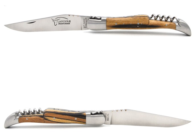 Laguiole GA, 12 cm Griff aus Aubrac-Buchenholz mit Korkenzieher