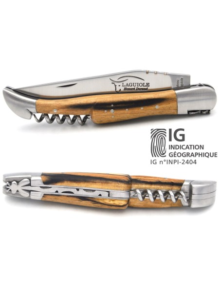 Laguiole GA, 12 cm Griff aus Aubrac-Buchenholz mit Korkenzieher
