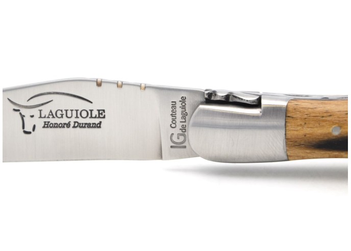 Laguiole with GI, 12 cm Aubrac beech handle with corkscrew