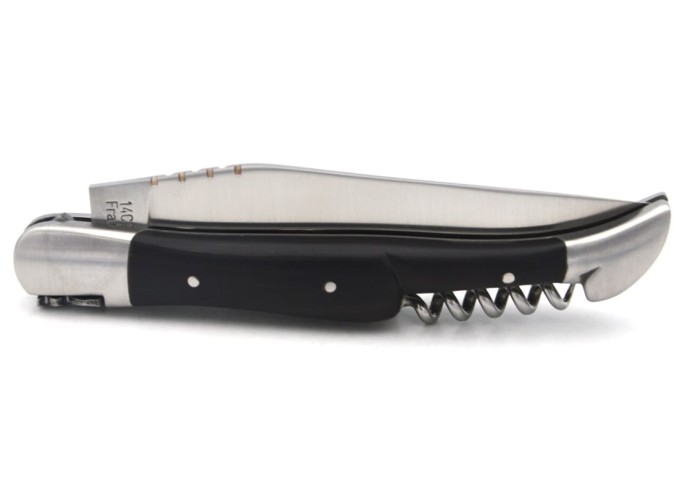 Laguiole GA, 12 cm Griff aus Hornspitze (dunkel) mit Korkenzieher