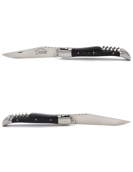 Laguiole GA, 12 cm Griff aus Hornspitze (dunkel) mit Korkenzieher