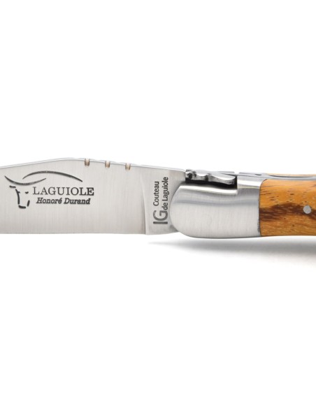 Couteau de Laguiole labellisé IG en bois serpent avec tire-bouchon