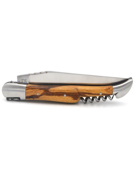 Couteau de Laguiole labellisé IG en bois serpent avec tire-bouchon