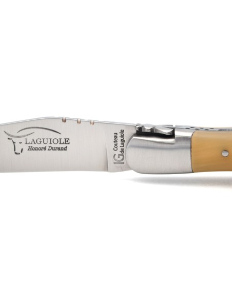 Laguiole GA, 12 cm Griff aus Hornspitze (hell) mit Korkenzieher