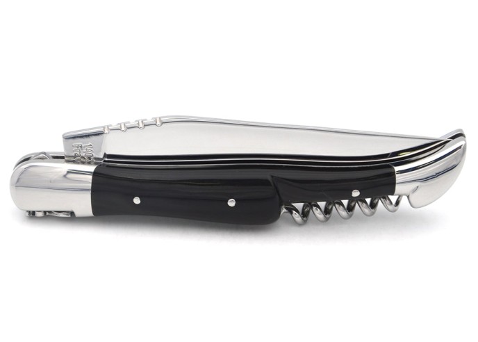 Laguiole GA, 12 cm Griff aus Hornspitze (dunkel) mit Korkenzieher