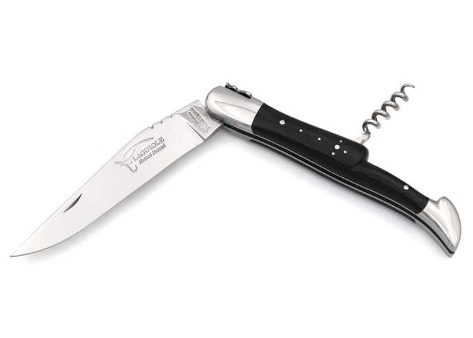 Laguiole GA, 12 cm Griff aus Hornspitze (dunkel) mit Korkenzieher