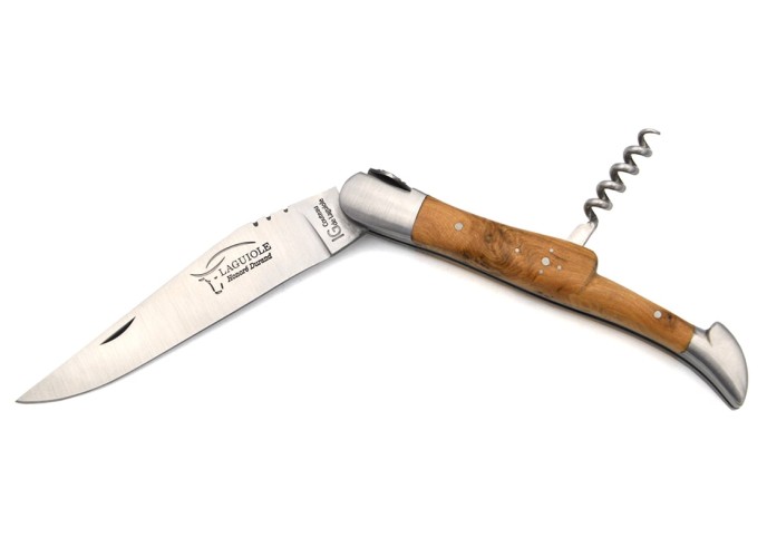 Laguiole mit GA, Wacholderholz mit Korkenzieher, Okzitanische Kreuz