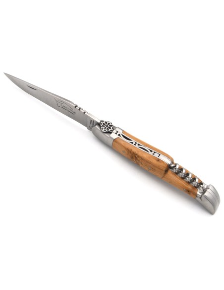 Laguiole mit GA, Wacholderholz mit Korkenzieher, Okzitanische Kreuz