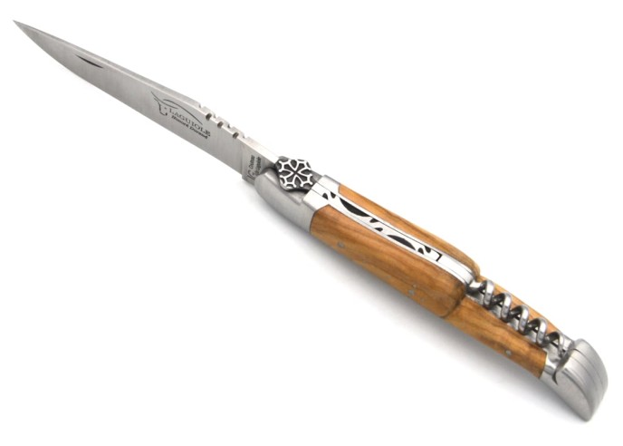 Laguiole mit GA, Olivenholz mit Korkenzieher, Okzitanische Kreuz