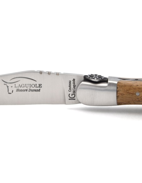 Laguiole GA, 12 cm aus Fasseiche mit Korkenzieher, Okzitanische Kreuz