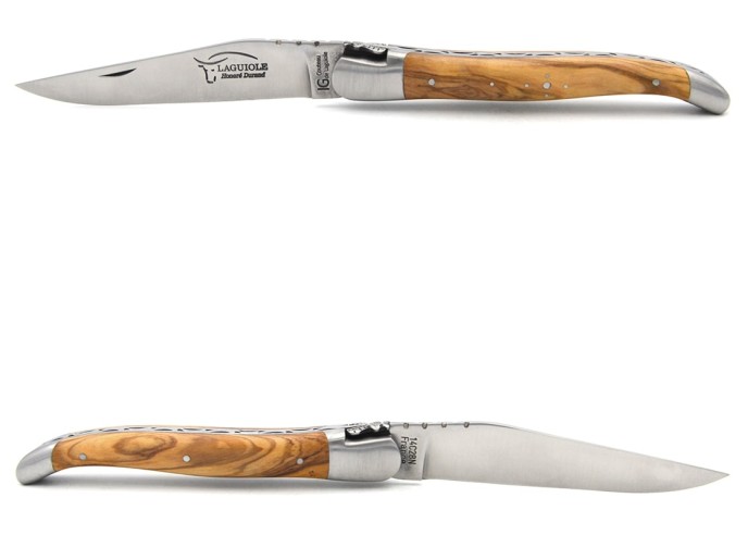 Laguiole mit GA, 12 cm Griff aus Olivenholz,  Klassiche Biene Nr.1