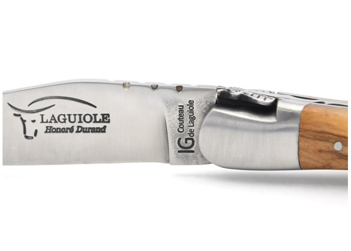 Laguiole IG en olivier, abeille classique n°1, manche de 12 cm