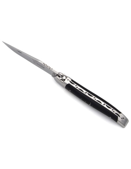 Couteau de Laguiole IG en ébène, franc-maçonnerie, manche de 12 cm