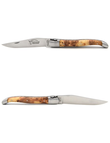 Laguiole knife with GI label, juniper, chiselled bee and spring