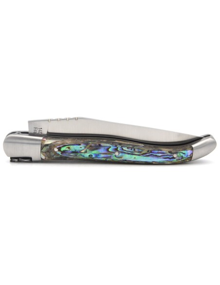 Laguiole with Geographical Indication label, 12 cm abalone handle