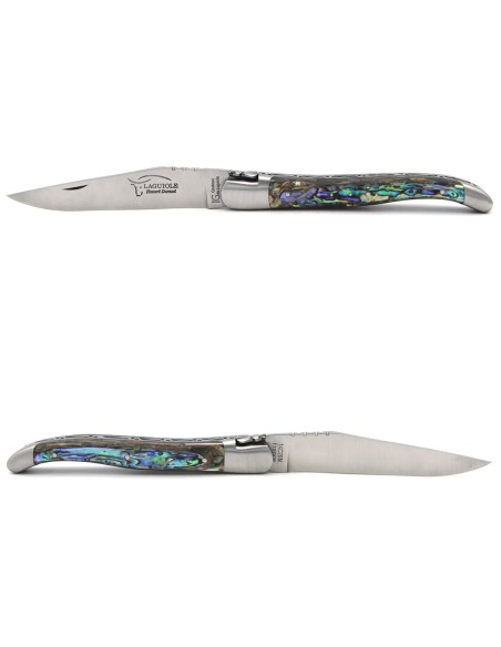 Laguiole with Geographical Indication label, 12 cm abalone handle