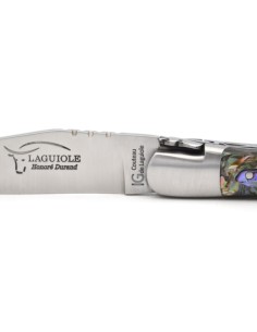 Laguiole labellisé indication géographique en abalone, manche de 12 cm 2