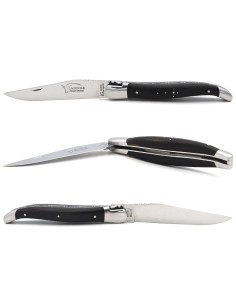 Couteau de Laguiole labellisé IG en ébène, manche super galbé de 12 cm 2