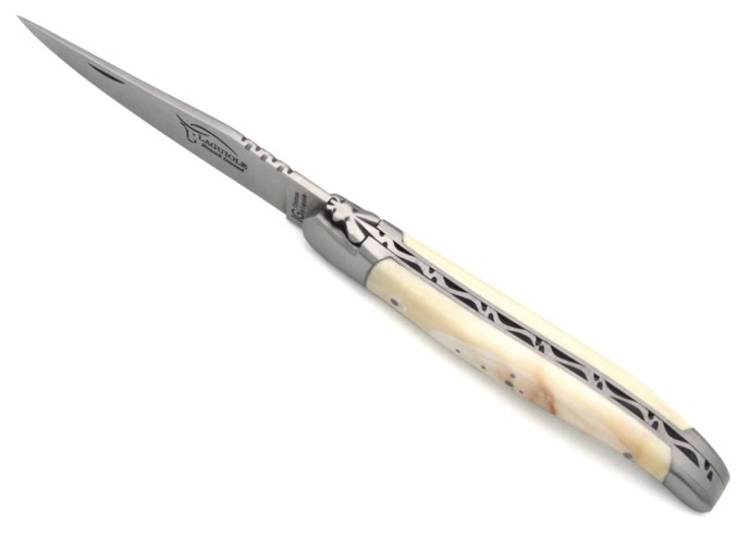 Laguiole knife Geographical Indication, 12 cm warthog tooth handle
