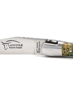 Laguiole mit Geografische Angabe, 12 cm Griff aus grünem Lavastein 2