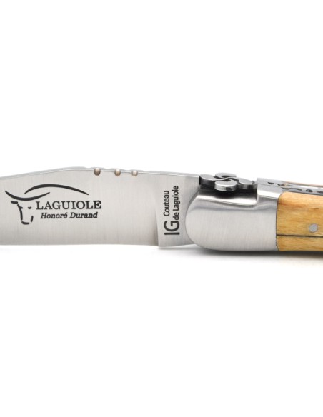 Laguiole mit GA, Aubrac-Buchenholz, Baskisches Kreuz, Doppelplatinen