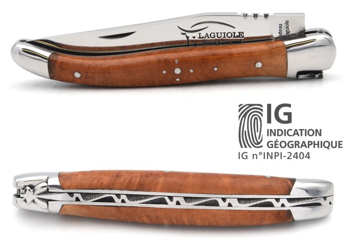 Laguiole mit Label Geografische Angabe, 11 cm Griff aus Heideholz