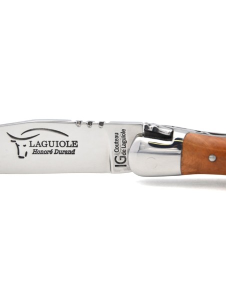 Couteau de Laguiole labellisé IG en bruyère, manche de 11 cm