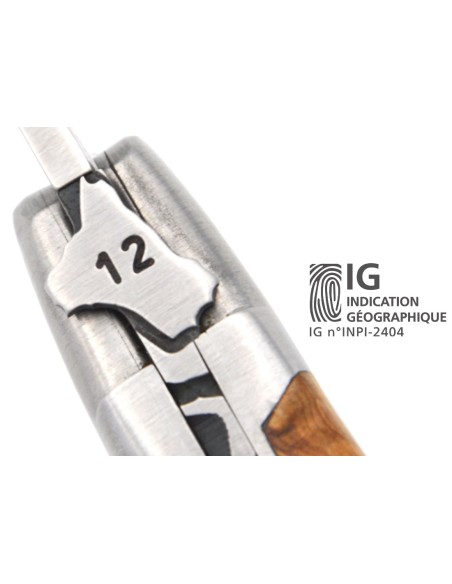 Laguiole mit GA, 12 cm Griff aus Wacholderholz, Karte des Aveyron 12