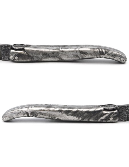 Der Meteorit mit Klinge und Feder aus Damaszenerstahl