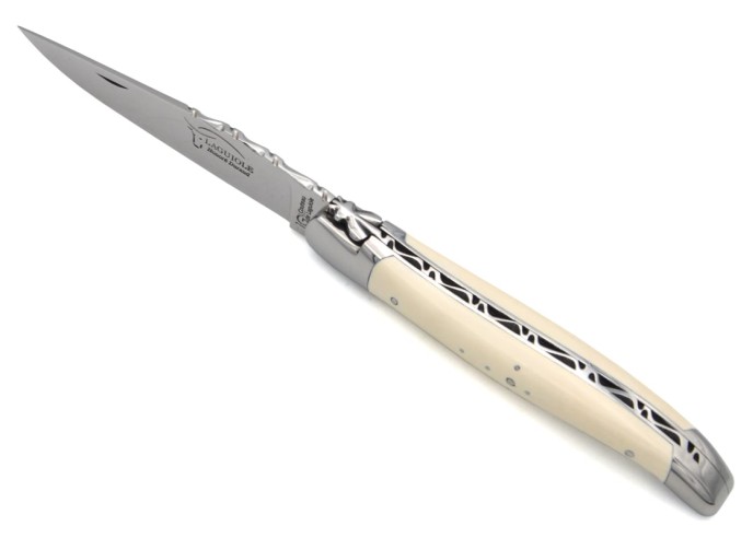 Couteau de Laguiole labellisé IG, manche 12 cm en ivoire de mammouth