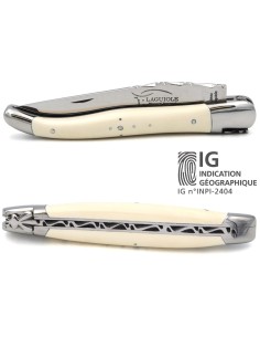 Couteau de Laguiole labellisé IG, manche 12 cm en ivoire de mammouth