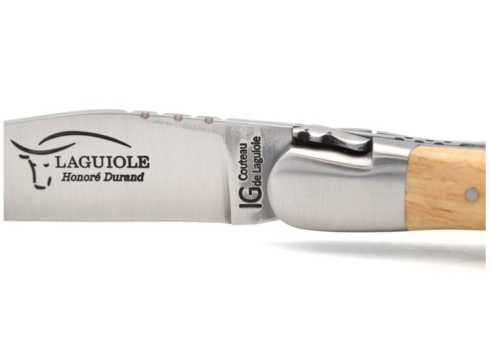 Laguiole-Messer Label GA, 12 cm Griff aus Birkenholz mit Korkenzieher