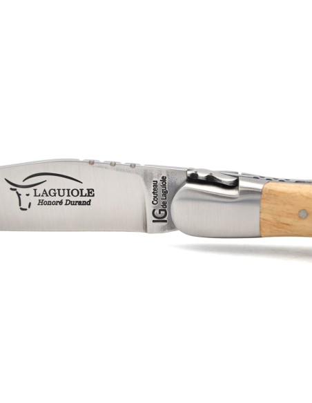 Laguiole-Messer Label GA, 12 cm Griff aus Birkenholz mit Korkenzieher