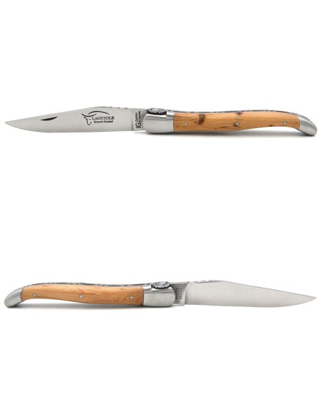 Laguiole mit Label GA, 12 cm Griff aus Wacholderholz, Fliegerhelm