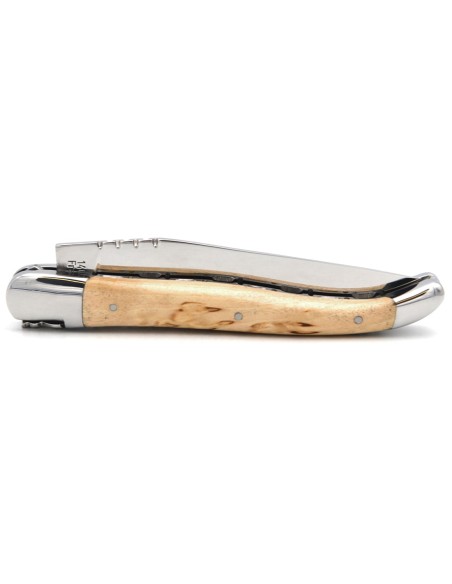 Laguiole-Messer mit Label GA, 12 cm aus Birkenholz, Doppelplatinen