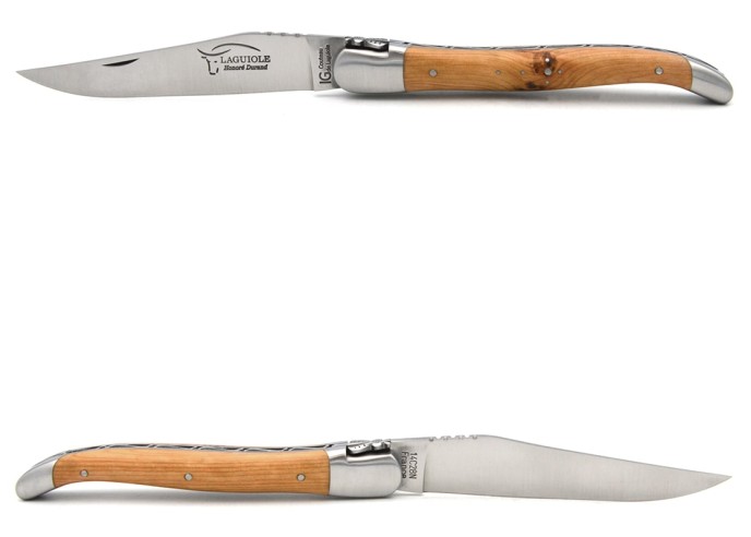 Laguiole mit GA, 12 cm Griff aus Wacholderholz,  Klassiche Biene Nr.1