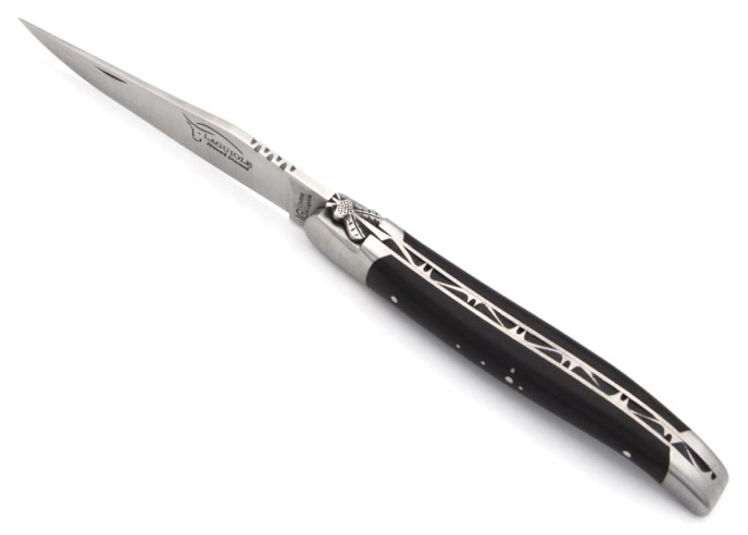 Laguiole mit GA, 12 cm Griff aus Ebenholz,  Klassiche Biene Nr.1