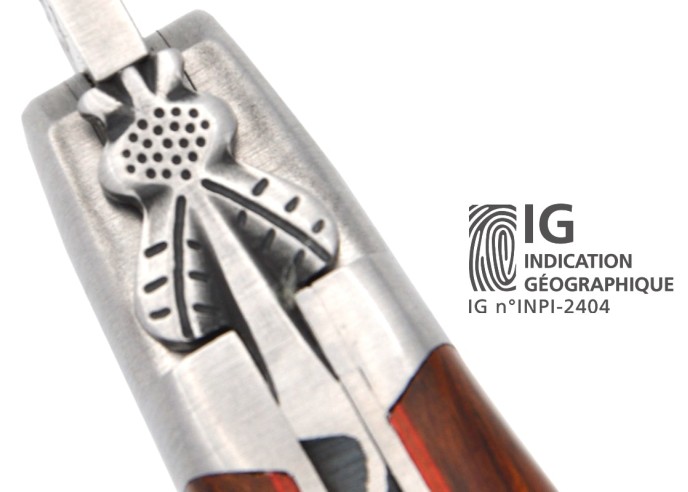 Laguiole mit GA, 12 cm Griff aus Schlangenholz, Klassiche Biene Nr.1