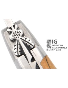 Laguiole mit GA, 12 cm Griff aus Aubrac-Buchenholz,  Klassiche Biene Nr.1